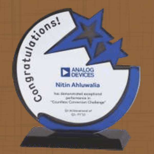 Blue Star Acrylic Trophy