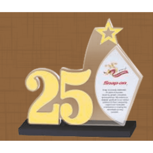 Number Acrylic Trophy