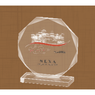 Octagon Glass Trophy