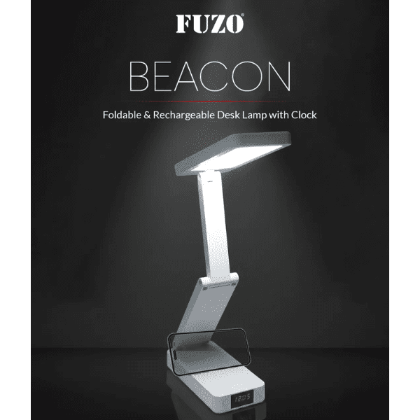 FUZO BEACON- Foldable & Rechargeable desk lamp with Clock