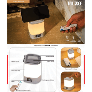 FUZO GLEAM- Desk Lamp with clock & remote