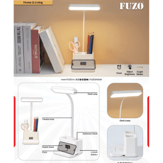 FUZO RAY- desk lamp, digital clock, pen stand, mobile stand