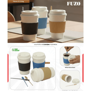 FUZO ECOFLOAT- Wheat straw mug with stirrer