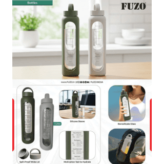 Borosilicate Glass bottle with Hydration reminder