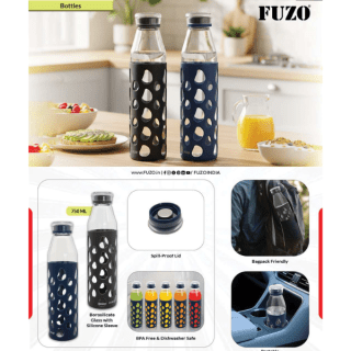 Borosilicate Glass Bottle with Silicon Sleeve