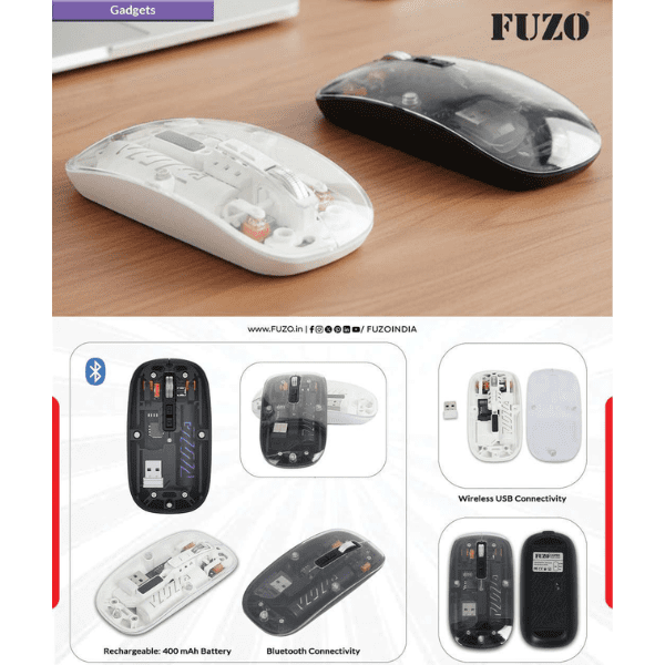 FUZO CASPER- Dual mode transparent wireless mouse