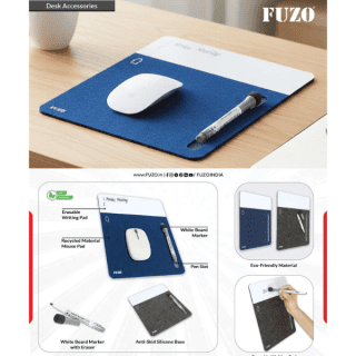 FUZO SLICK- Mouse Pad with erasable writing pad and pen