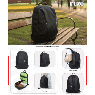FUZO FEATHERITE- Ultra light anti theft laptop backpack