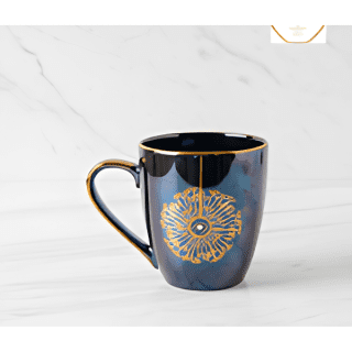 Double Deluxe Porcelain Milk Mug With Swarovski Crystal   1 PC