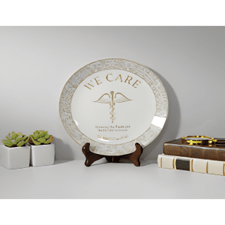 Dr. Plate Big 7" With Swarovski Crystal With Stand