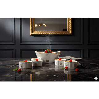 Pudding Set with Swarovski Crystal Set Of 7  