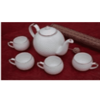 Golf Coffee Set With R Gold (7 Pcs) Fine Bone China