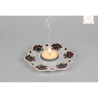 Lotus Saucer with Swarovski Crystal (1Pc)