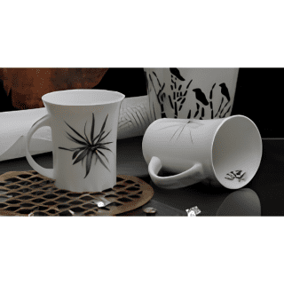 Milk Mug With Swarovski Crystal (Geen Leaf) (1Pc)