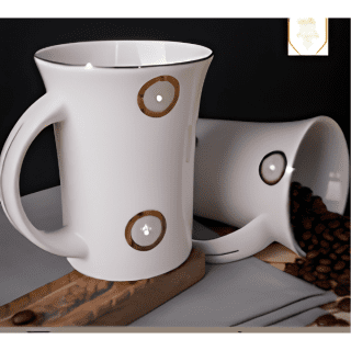 Milk Mug with Swarovski Crystal (Platinum Circle)  (1 Pc)