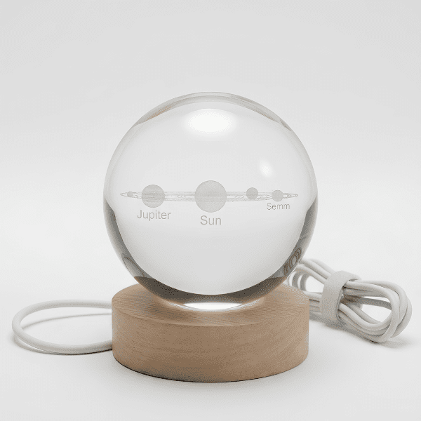 Solar System 3D Crystal Ball Night Light