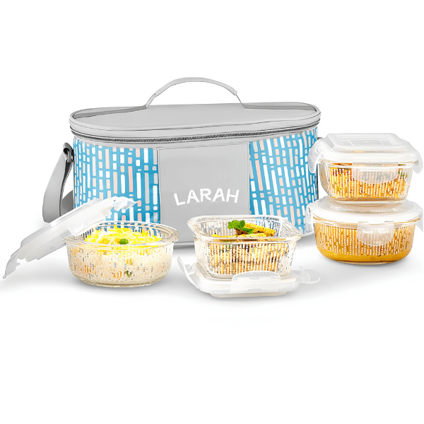 Larah By Borosil Vogue Glass Lunchbox