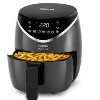 Inalsa Gourmia Digital 3.2L Air Fryer | 1400W | Digital Touch Control
