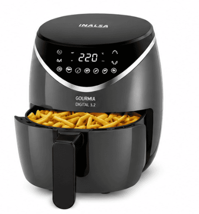 Inalsa Gourmia Digital 3.2L Air Fryer | 1400W | Digital Touch Control