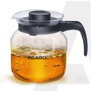 AGARO Premium Glass Tea Infuser Kettle with Stainless Steel Filter