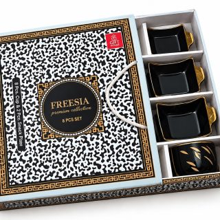 FREESIA BLACK AND GOLD CUPS