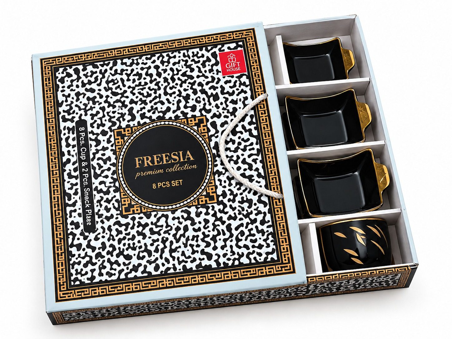 FREESIA BLACK AND GOLD CUPS