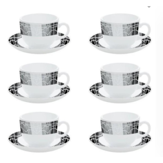 Larah by Borosil Sitara Cup and Saucers Set