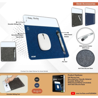 Mouse Pad with erasable writing Pad & Pen