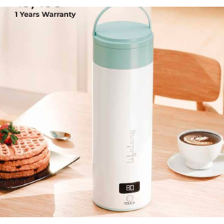 Lifelong 2-in-1 Portable Electric Kettle & Bottle for Travel - 400ml Digital Display & Touch | 4 Temperature Settings | 304 Stainless Steel