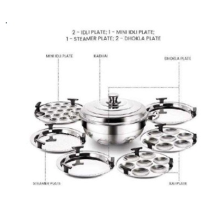 MILTON Stainless Steel Multipurpose Kadai with Lid