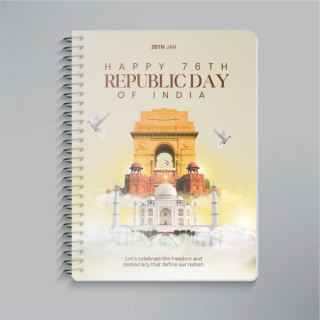 Tricolor Theme Spiral Notepad