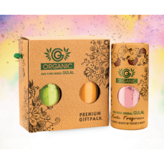 Organic Herbal Gulal Can Pack (2x50g)