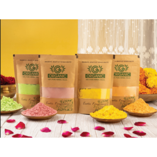 Organic Herbal Gulal Pouch Pack (4x50g)