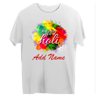 Customised Holi Design T- Shirt